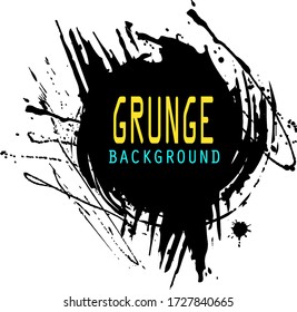 Abstraction template grunge. Vector eps10.Grunge banner with an inky dribble strip with copy space. Grunge background.
