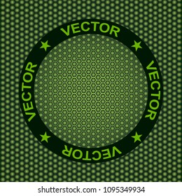 abstraction, texture of darkgreen hexagons, rubber surface. Vector, Illustration