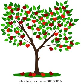 abstraction of the tree of love vector illustration