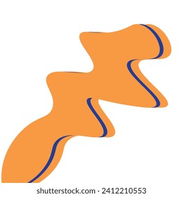 abstraction in two colors on a white background