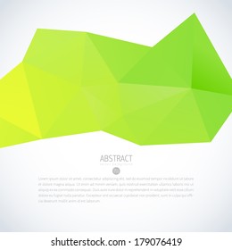abstraction vector fashionable background with green triangle object line water spring abstraction background scene numeric glassware splash clouds modern aesthetic fresh site ripple cloud green luxur
