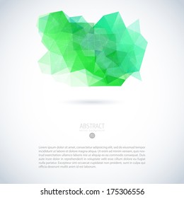 abstraction vector fashionable scene with triangle object straight water star spring scene numeric clouds trendy pure site cloud green luxurious light refreshing science concept flag flyer futuristic
