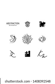 Abstraction - vector icon set. Symbol for web, infographics, print design and mobile UX/UI kit. Vector illustration, EPS10.