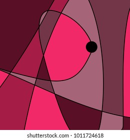 Abstraction. Vector iilustration perfect for T-shirt design. Print design. Pink.
