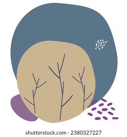 naturaleza de árboles de imagen vectorial de abstracción