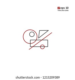 Abstraction - vector thin line icon on white background. Symbol for web, infographics, print design and mobile UX/UI kit. Vector illustration, EPS10.