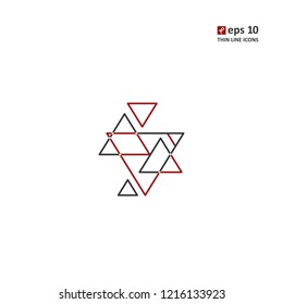 Abstraction - vector thin line icon on white background. Symbol for web, infographics, print design and mobile UX/UI kit. Vector illustration, EPS10.