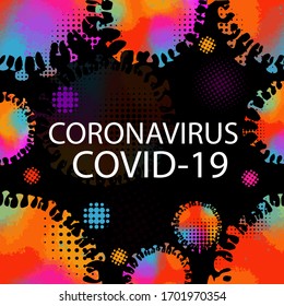 Abstraction of the virus molecule. Covid-19. Abstract frame virus. Vector illustration
