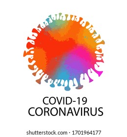 Abstraction of the virus molecule. Covid-19. Vector illustration