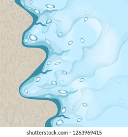 Abstraction. Water, sand, bubbles. Vector graphics