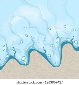 Abstraction. Water, sand, bubbles. Vector graphics