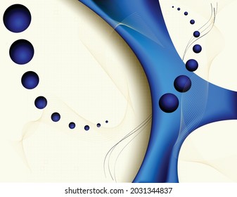 Fondo creativo de la ola de abstracción azul