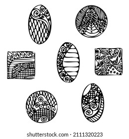 Abstraction,image,black and white linear illustration,wall art,posters,coloring book for adults and children,stained glass style,valart,linar,vector.