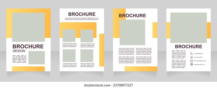Abstractionism artists and artworks blank brochure design. Template set with copy space for text. Premade corporate reports collection. Editable 4 paper pages. Myriad Pro, Arial fonts used
