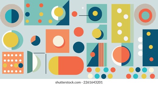 Abstractions and colorful shapes. Seamless geometric pattern. Vector seamless pattern for wallpapers, textiles, pillows, notebooks, other prints.