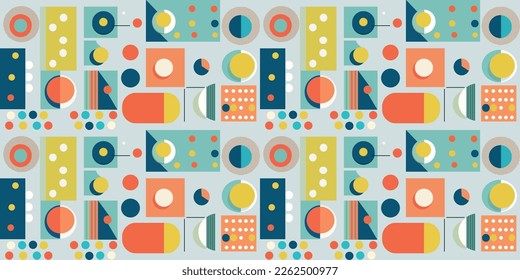 Abstractions and geometric shapes. Seamless geometric pattern. Vector seamless pattern for wallpapers, textiles, pillows, notebooks, other prints.