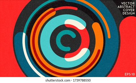 Abstractions. Modern abstract background. Colored circle. Minimalistic graphic, creative concept, geometric element. Banner or poster vector-stock illustration template Easy editable for Your design.