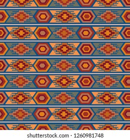 Abstractive ethnic pattern inspired by american indian tribe and praire. seamless repeating pattern design. For posters, graphic design, home decor, stationery, scrapbooking, packaging, wallpaper etc.