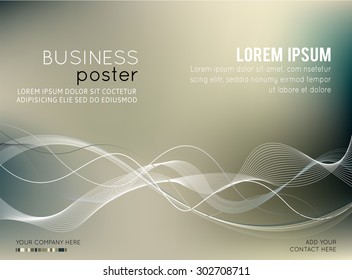 Abstractl smooth twist light lines vector background. Design layout template