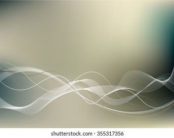 Abstractl smooth twist light lines vector background. Design layout template