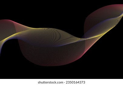 abstractl wave background.background with glowing wave. moving lines design element. Modern purple blue gradient flowing wave lines. Futuristic technology concept. Vector illus