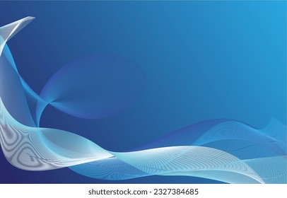abstrakter Wellenhintergrund.Hintergrund mit glühender Welle. Das Design-Element glänzender beweglicher Linien. Moderne violette blaue Farbverlauf-Wellenlinien. Futuristisches Technologiekonzept. Vektorgrafik