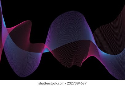 abstractl wave background.background with glowing wave. Shiny moving lines design element. Modern purple blue gradient flowing wave lines. Futuristic technology concept. Vector illus