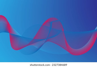 abstractl wave background.background with glowing wave. Shiny moving lines design element. Modern purple blue gradient flowing wave lines. Futuristic technology concept. Vector illus