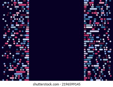 Los puntos dispuestos de forma abstracta sobre fondo azul.