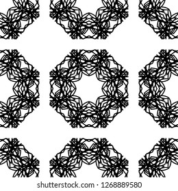 Abstract,ornamental seamless geometric texture. Pattern in linear style on white background. Minimal graphic design. 