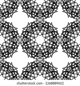 Abstract,ornamental seamless geometric texture. Pattern in linear style on white background. Minimal graphic design. 
