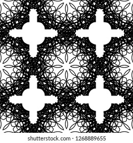 Abstract,ornamental seamless geometric texture. Pattern in linear style on white background. Minimal graphic design. 