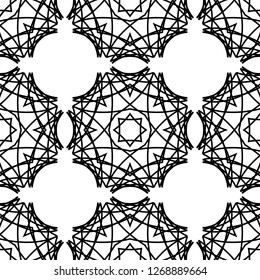 Abstract,ornamental seamless geometric texture. Pattern in linear style on white background. Minimal graphic design. 