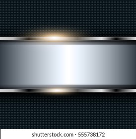Fondo metálico abstractor, ilustración vectorial brillante 3d.