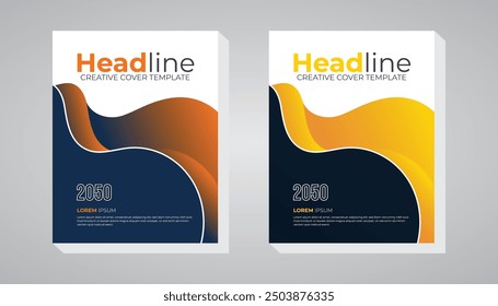Abstrakte Hintergrund kreative Buch Cover-Vorlage, Jahresbericht Buch Cover-Vorlage, Business Book Cover Seite Design.
