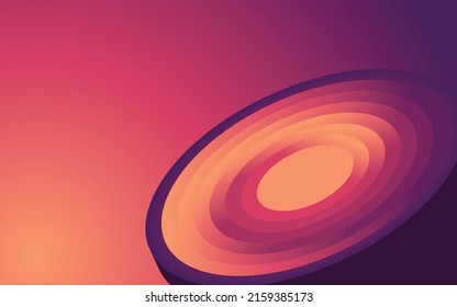 Abstracts Bullseye With Background. Modern Geometric Abstract Background. Vector Illustration.