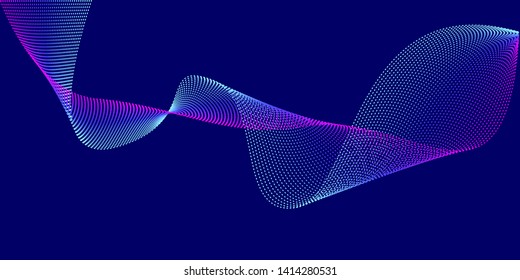Abstracts colorful Wave style  line background, Illusion Background - Vector