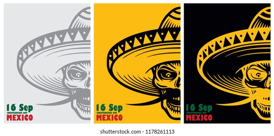 Abstracts design for Mexico independence day.