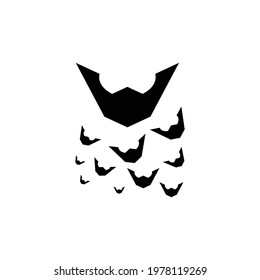 abstracts geometric bat logo vector