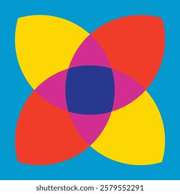 Abstracts geometric shape with colorfully