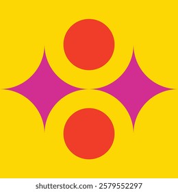 Abstracts geometric shape with colorfully