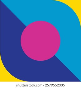 Abstracts geometric shape with colorfully