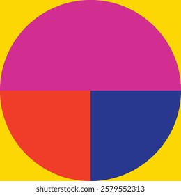Abstracts geometric shape with colorfully