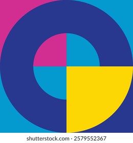 Abstracts geometric shape with colorfully