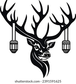 abstracts Nature Artistic Deer Vector