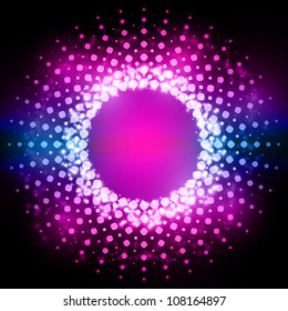 Abstracto fondo de puntos redondeados