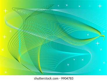 abstract-sea wave with light
