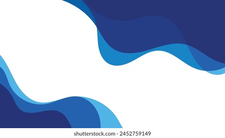 Abstractt transparent blue wave presentation background
