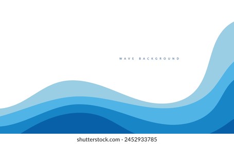 Abstractt transparent blue wave presentation background
