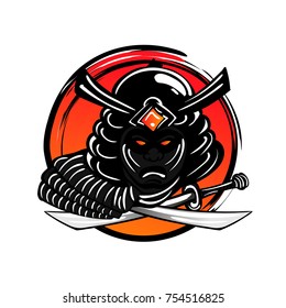 abstracy cartoon samurai vector illustration EPS10